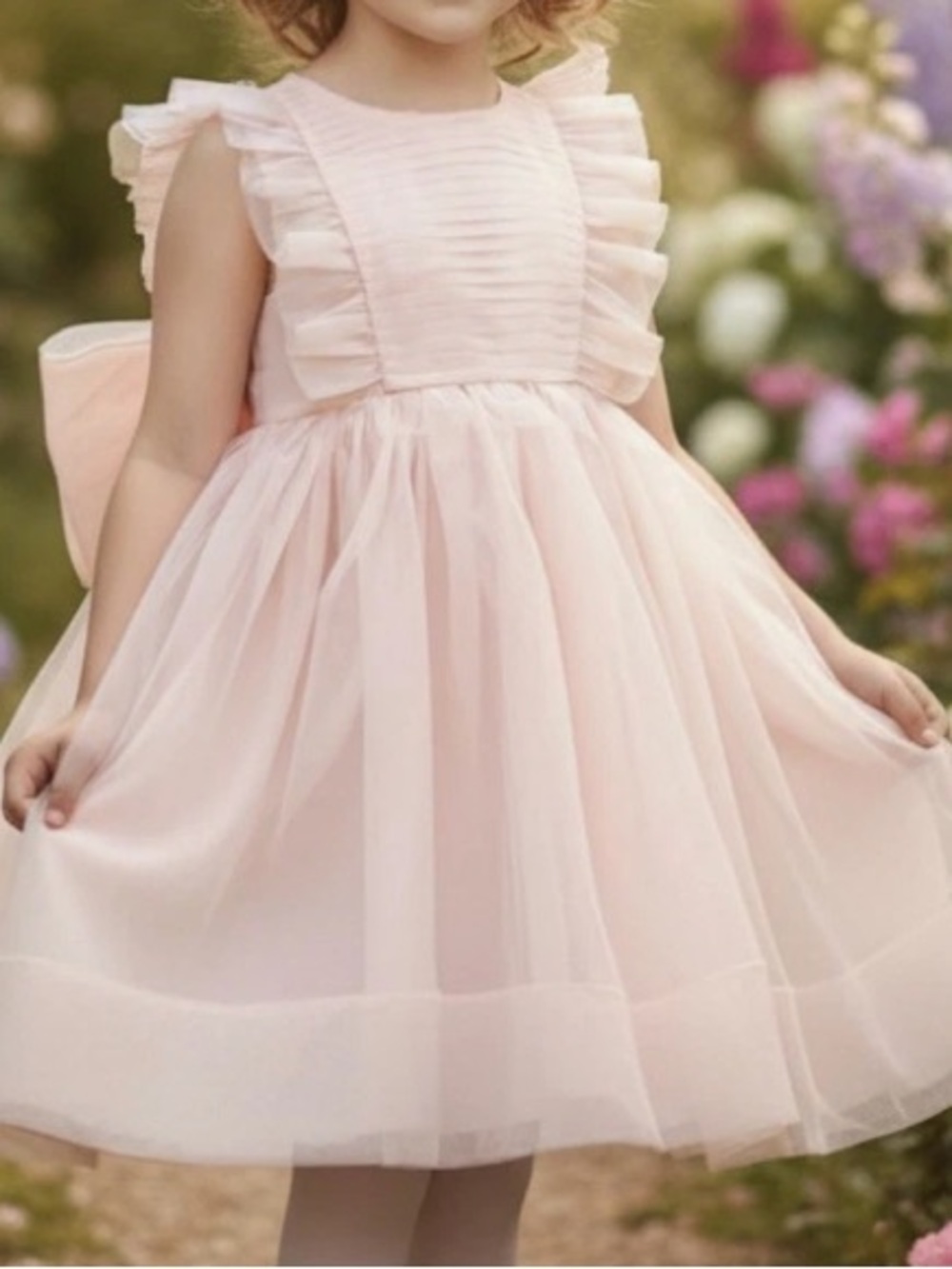 Trish Scully Alice Dress Wing Pink Peach Flower Girl Photo Shoot Fairy 3 Toddler